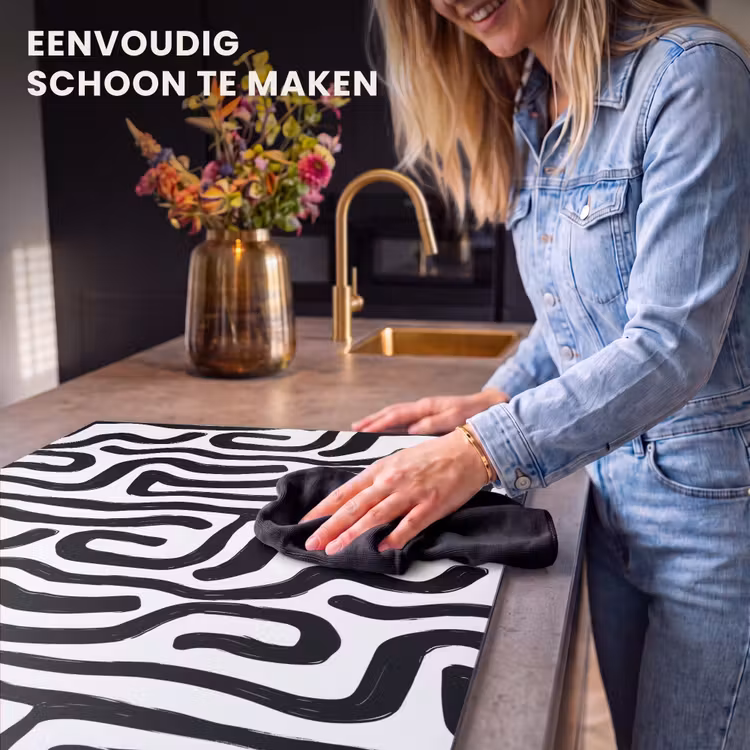 Inductie beschermer - Modern - Lijnen - Zwart — 6
