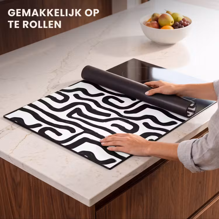 Inductie beschermer - Modern - Lijnen - Zwart — 7