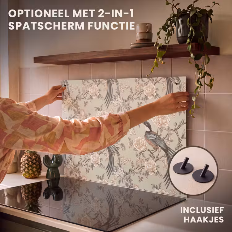 Inductie beschermer - Bloem - Vogel - Kleurrijk — 10