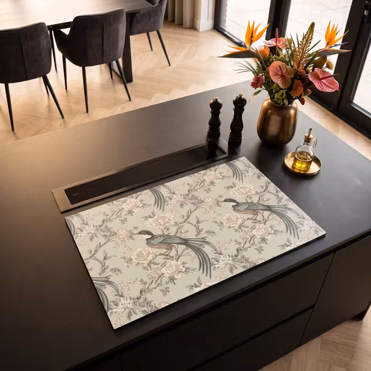 Inductie beschermer - Bloem - Vogel - Kleurrijk — 5