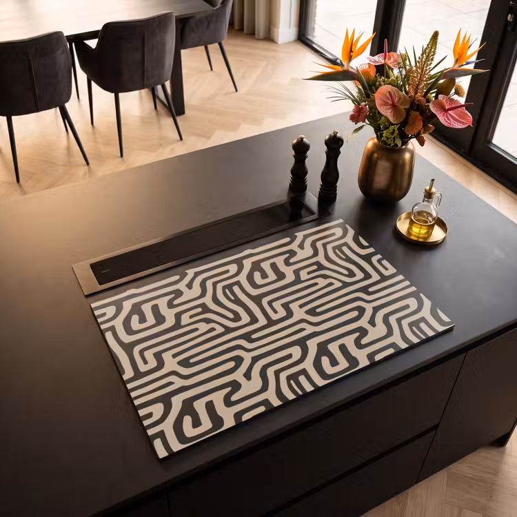 Inductie beschermer - Grafisch - Lijnen - Zwart — 5
