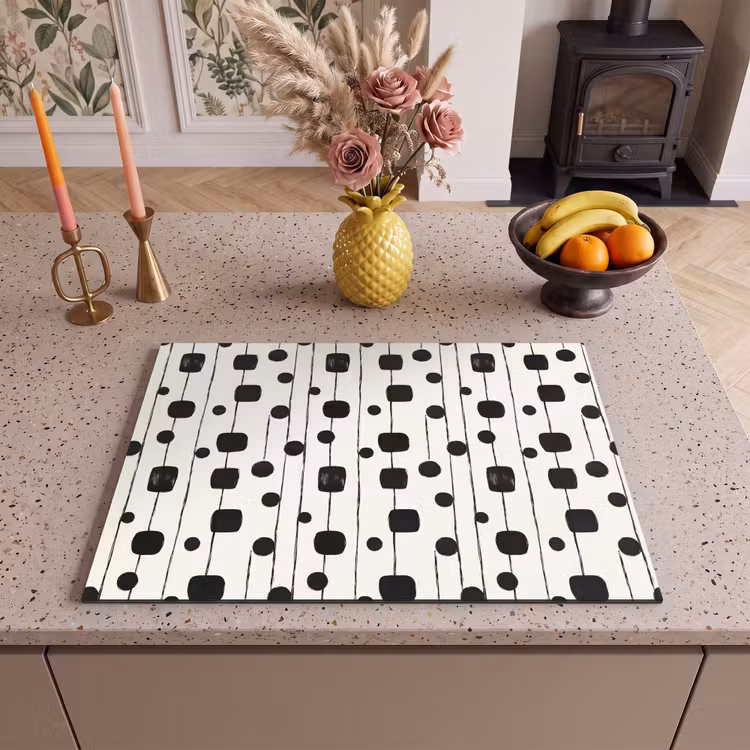 Inductie beschermer - Grafisch - Modern - Zwart — 2