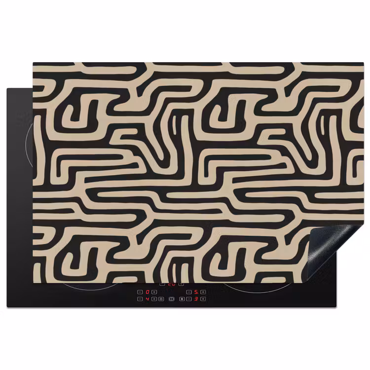 Inductie beschermer - Grafisch - Lijnen - Zwart — 1