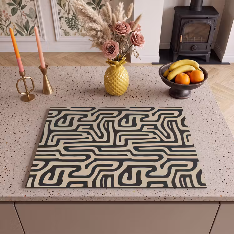 Inductie beschermer - Grafisch - Lijnen - Zwart — 2
