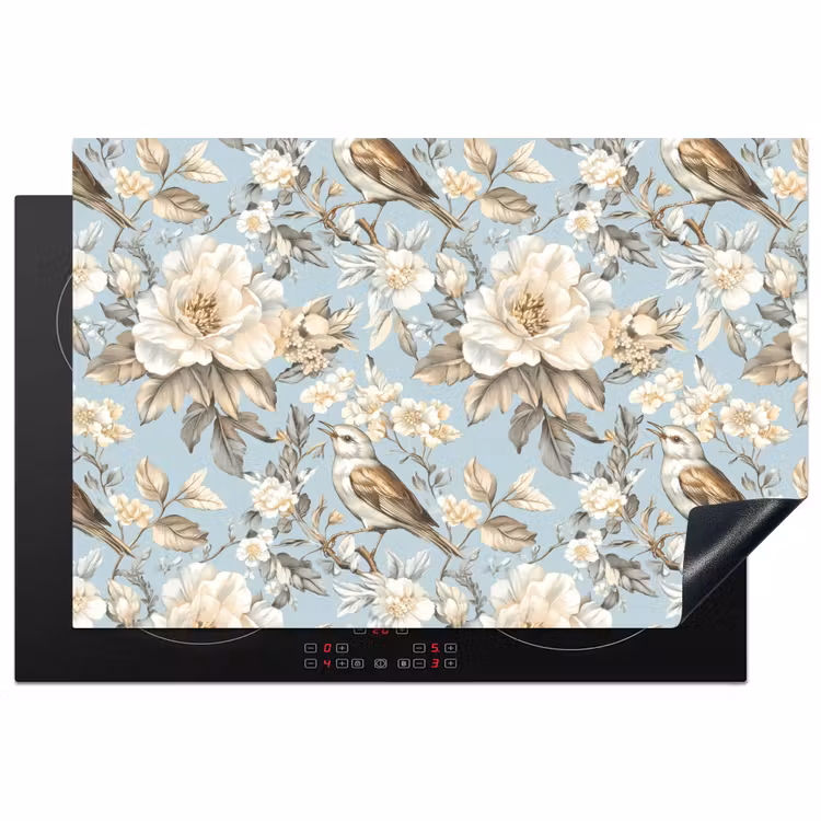 Inductie beschermer - Botanisch - Zangvogel - Blauw — 1