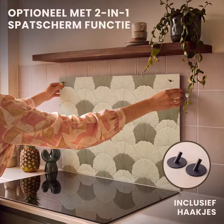 Inductie beschermer - Bladeren - Structuur - Groen — 10
