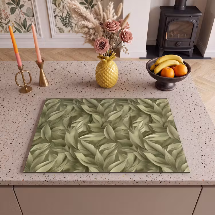 Inductie beschermer - Bladeren - Modern - Groen — 2