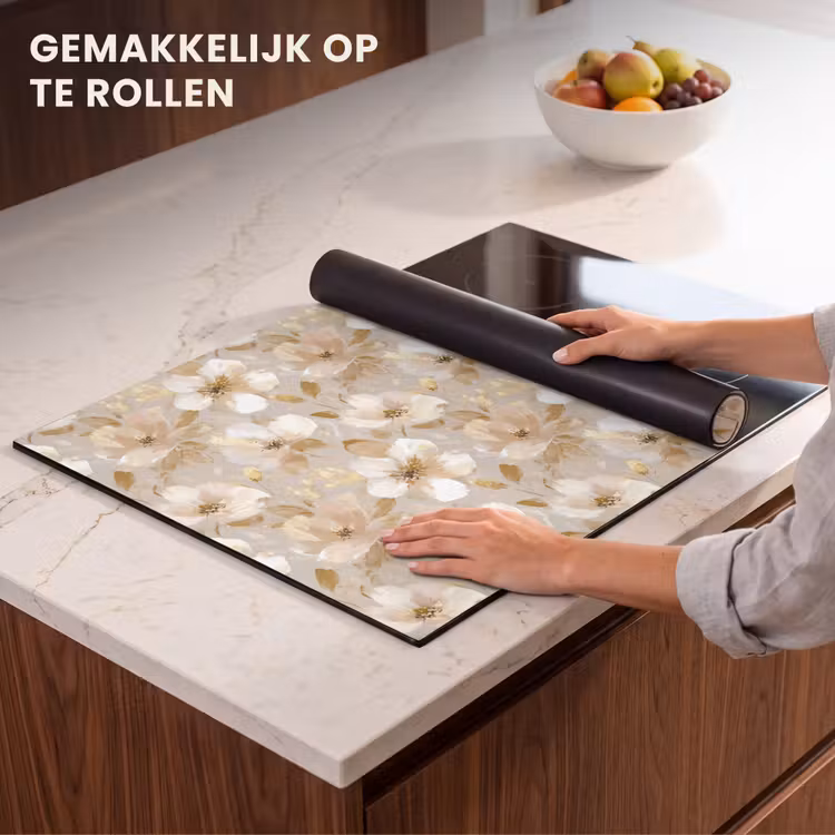 Inductie beschermer - Bloemen - artistiek - Goud — 7