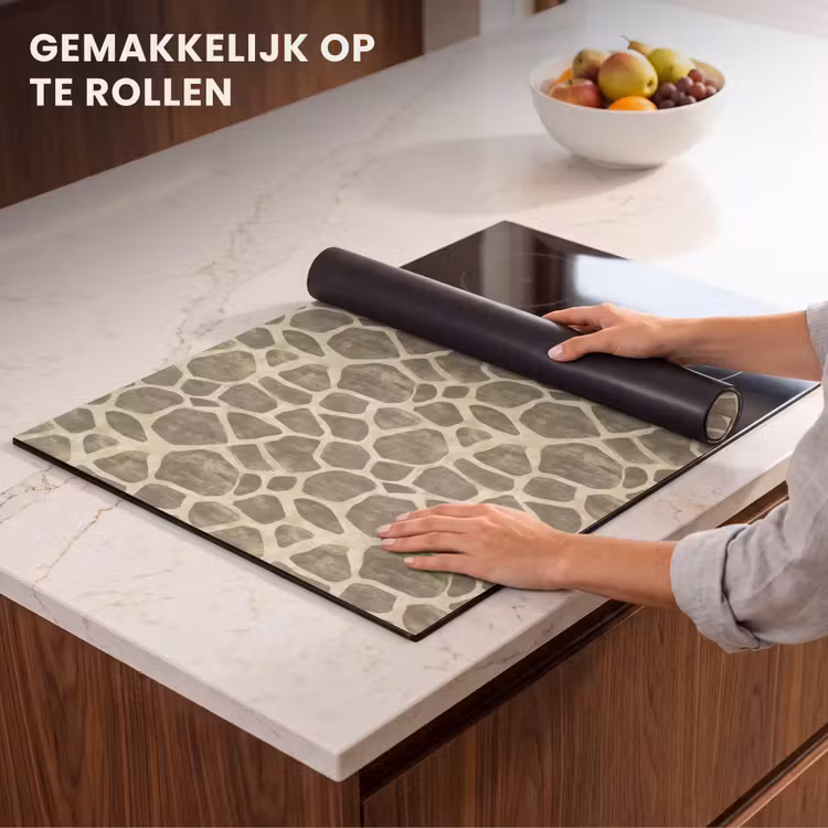 Inductie beschermer - Giraf - Patroon - Beige - Bruin — 7