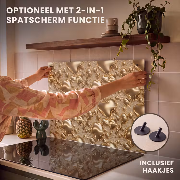 Inductie beschermer - Druppels - Organisch - Goud — 10