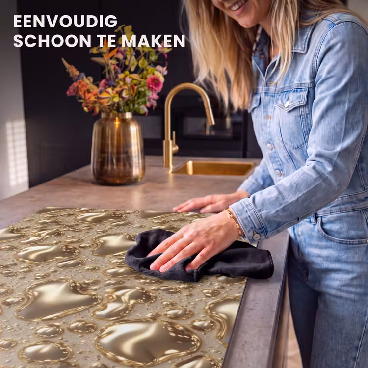 Inductie beschermer - Druppels - Organisch - Goud — 6