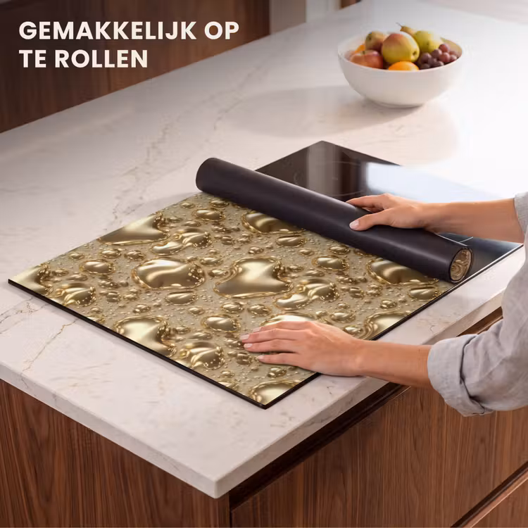 Inductie beschermer - Druppels - Organisch - Goud — 7