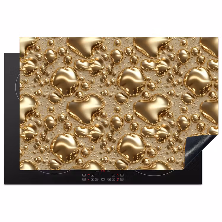 Inductie beschermer - Druppels - Organisch - Goud — 1