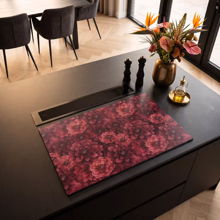 Inductie beschermer - Dahlias - Bloemen - Rood — 5