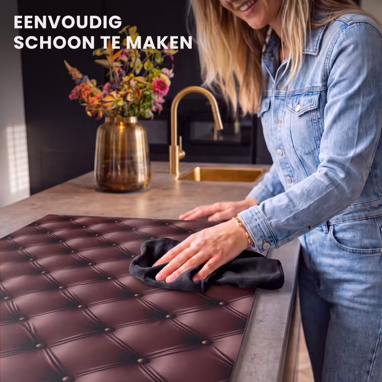 Inductie beschermer - Leer - Patroon - Bordeaux — 6