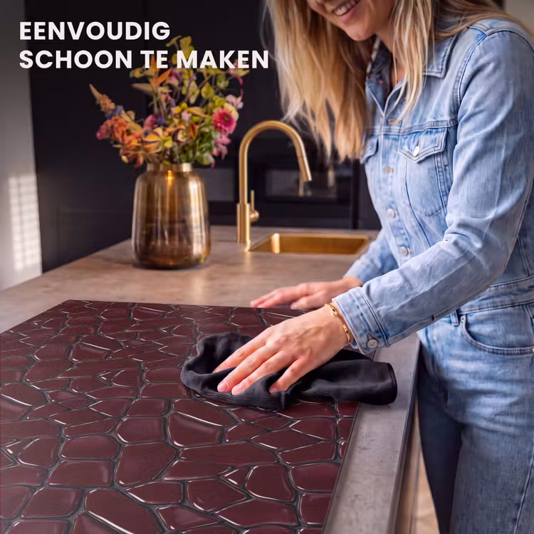 Inductie beschermer - Mozaïek - Tegel - Bordeauxrood — 6
