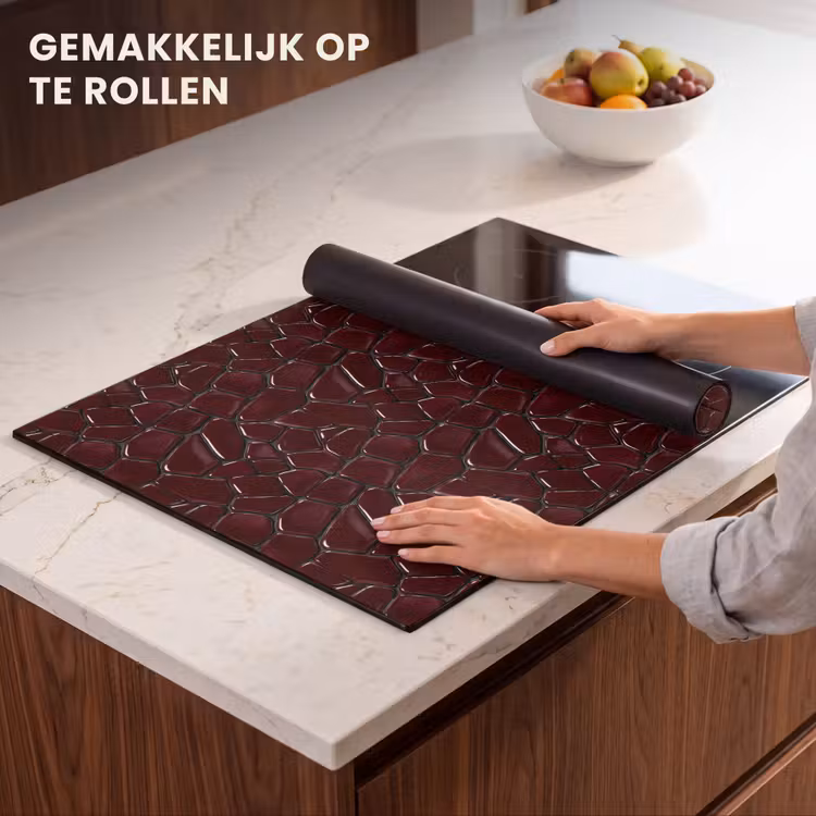 Inductie beschermer - Mozaïek - Tegel - Bordeauxrood — 7