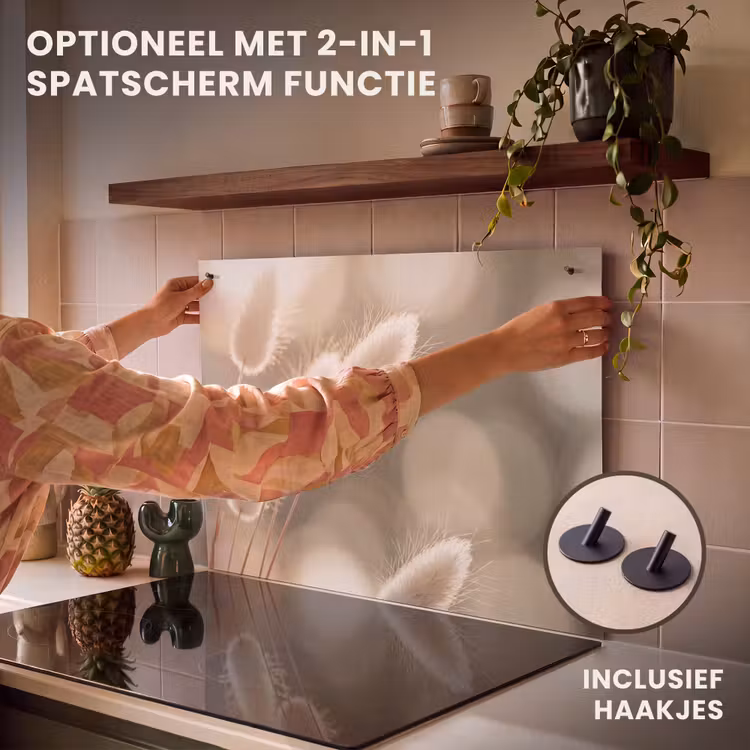 Inductie beschermer - Hazestaartgras - Wit - Zonlicht — 10