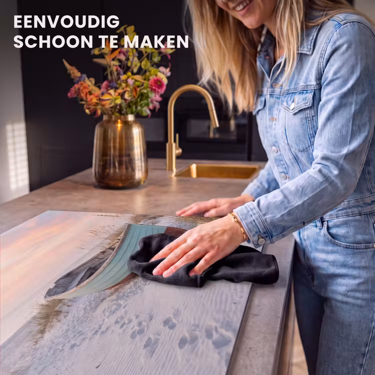 Inductie beschermer - Rustiek - Roeiboot - Zandstrand — 6