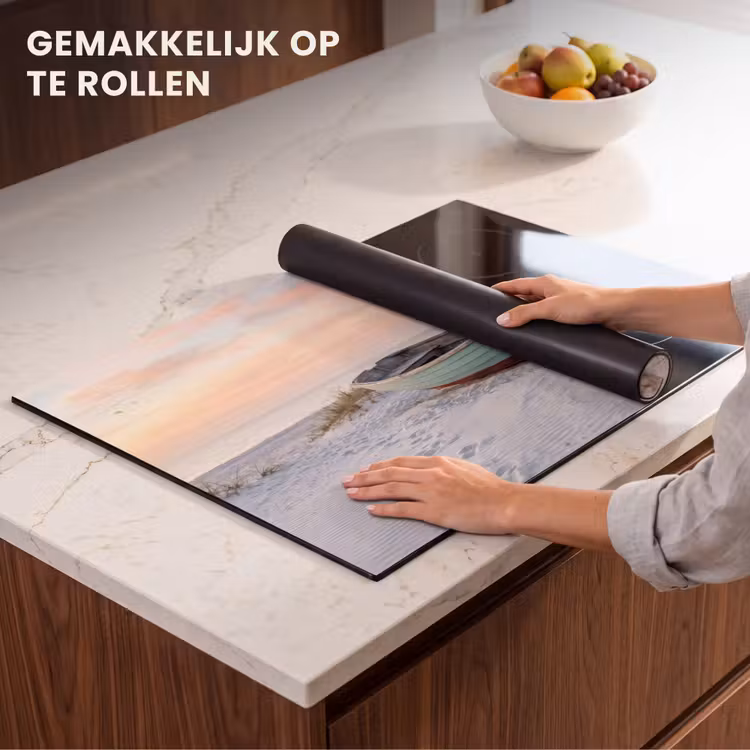 Inductie beschermer - Rustiek - Roeiboot - Zandstrand — 7