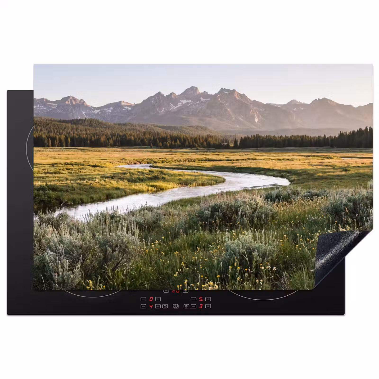 Inductie beschermer - Berglandschap - Rivier - Bos — 1