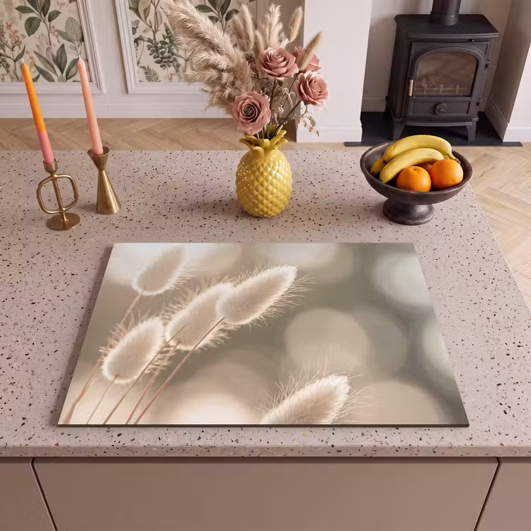 Inductie beschermer - Hazestaartgras - Wit - Zonlicht — 2