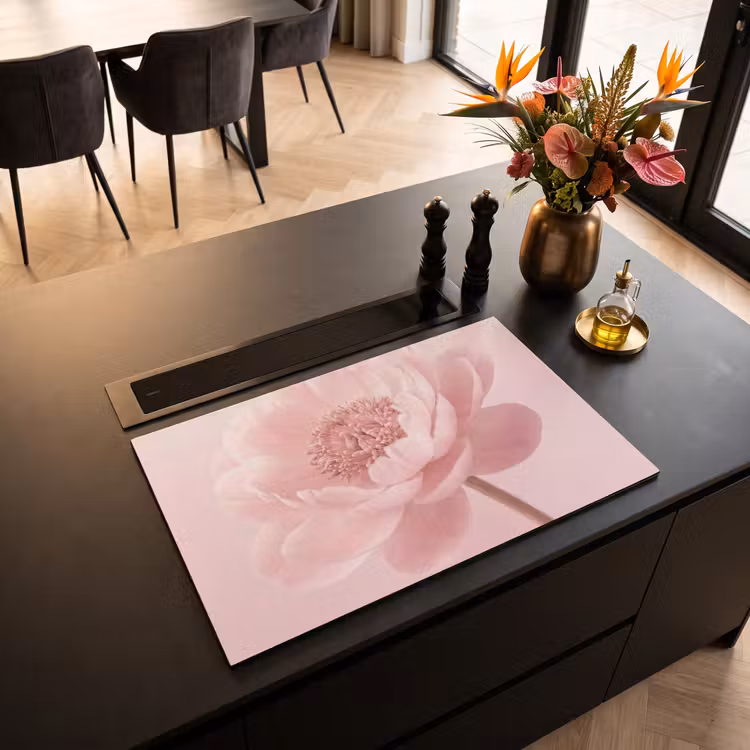 Inductie beschermer - Bloem - Pioenroos - Roze — 5