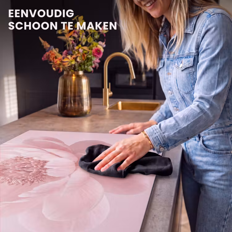 Inductie beschermer - Bloem - Pioenroos - Roze — 6