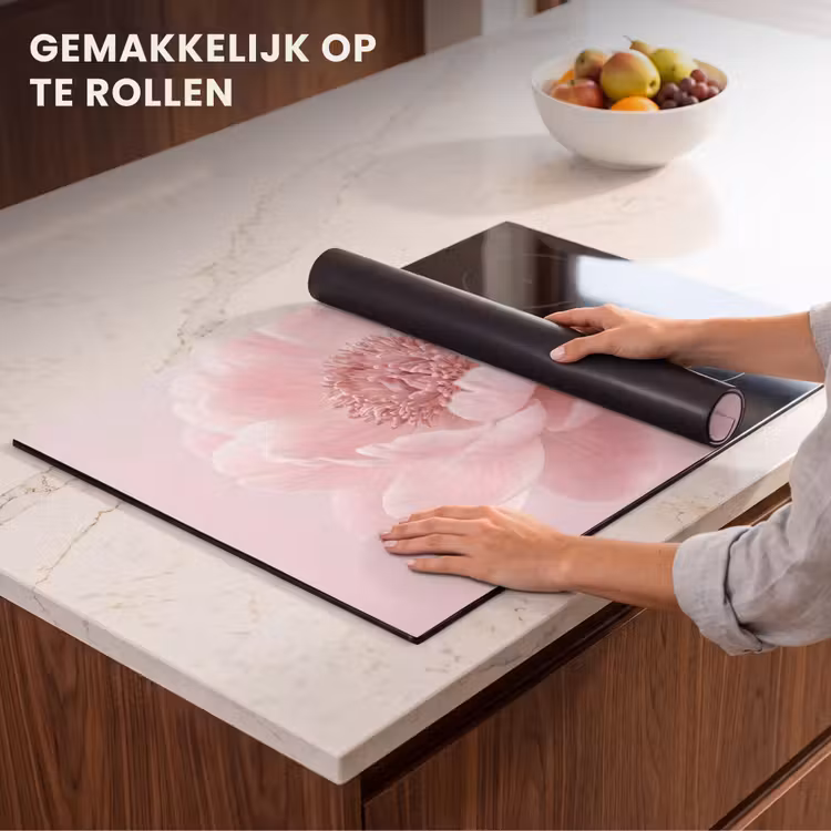 Inductie beschermer - Bloem - Pioenroos - Roze — 7