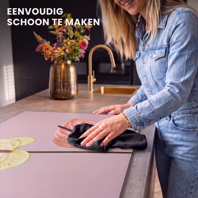 Inductie beschermer - Bloemen - Anthuriums - Geel - Roze — 6