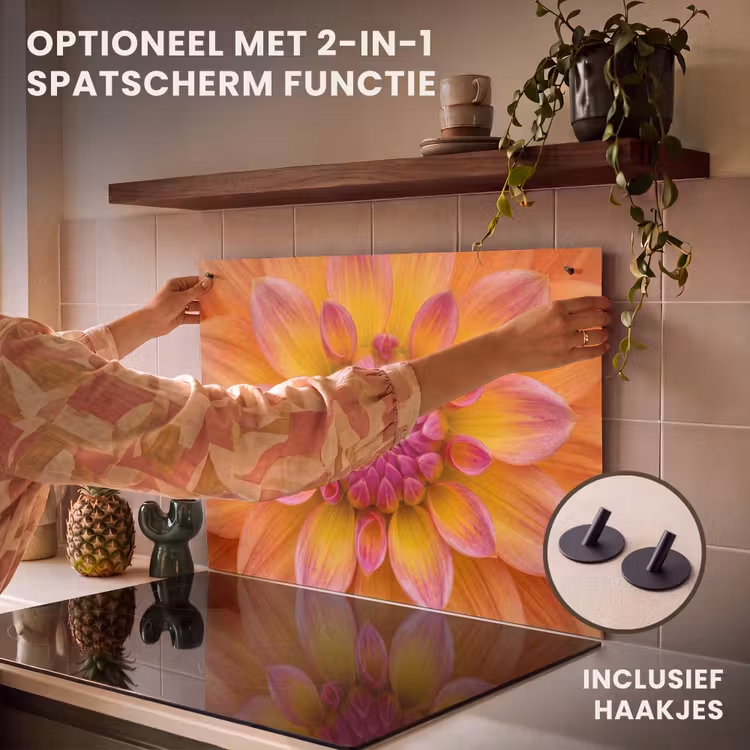 Inductie beschermer - Dahlia - Bloem - Oranje — 10