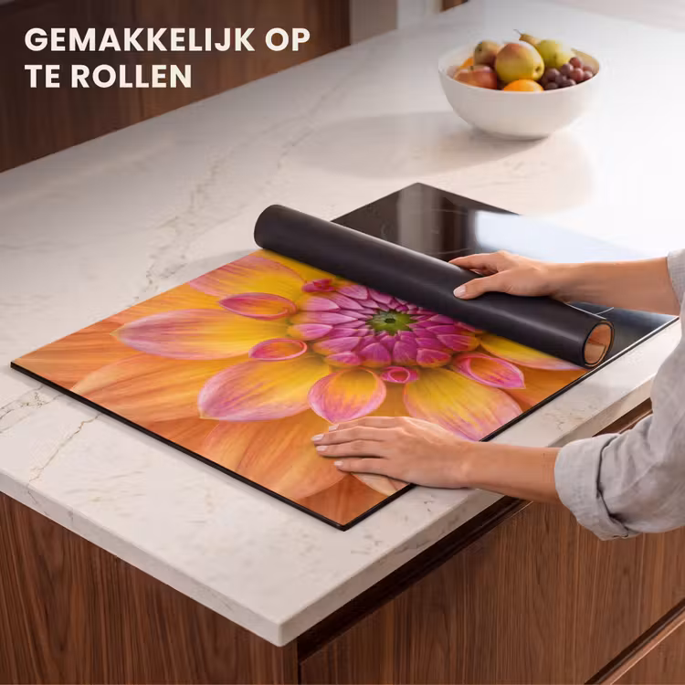 Inductie beschermer - Dahlia - Bloem - Oranje — 7