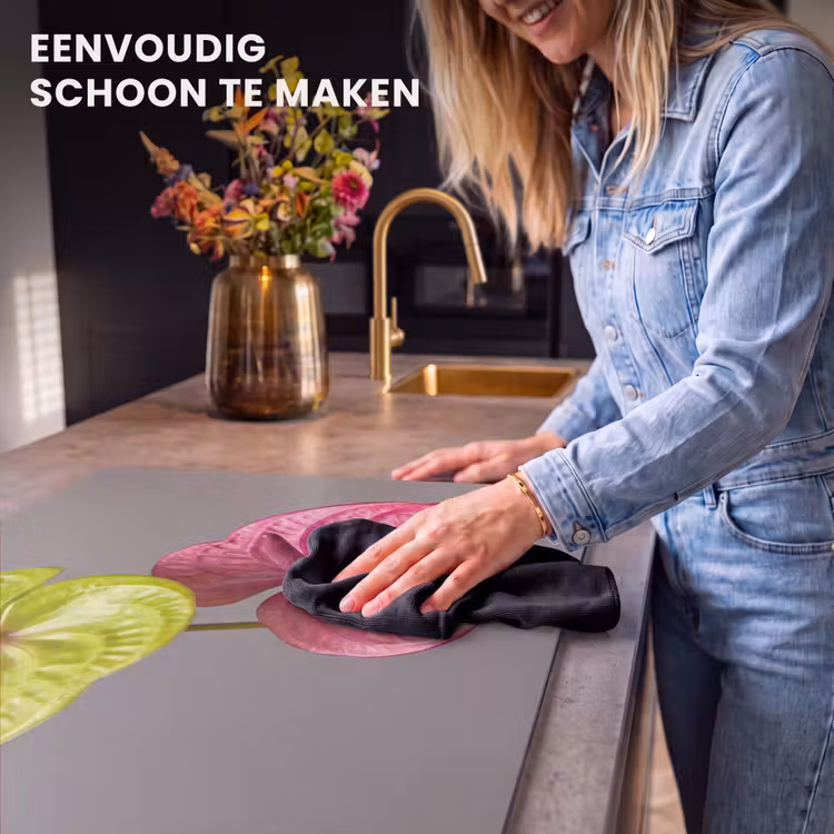 Inductie beschermer - Planten - Anthurium - Groen - Roze — 6