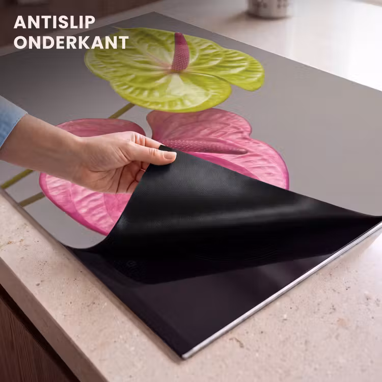 Inductie beschermer - Planten - Anthurium - Groen - Roze — 9