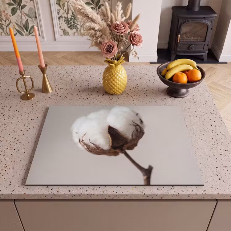 Inductie beschermer - Katoenbol - Minimalistisch - Wit — 2