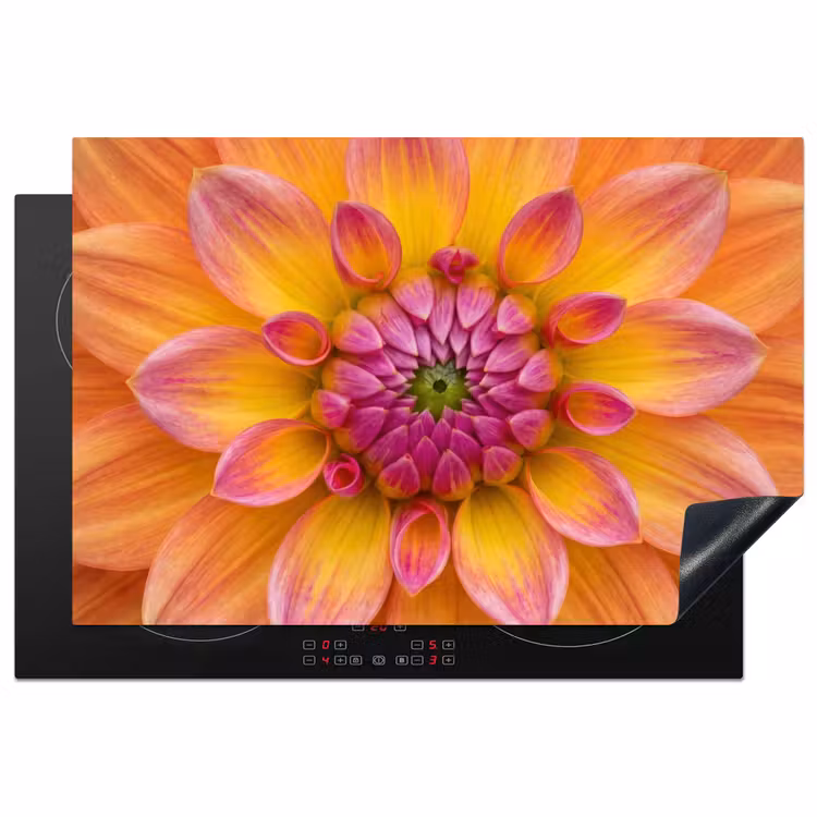 Inductie beschermer - Dahlia - Bloem - Oranje — 1