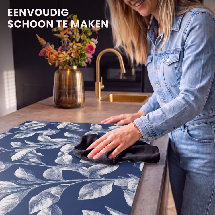 Inductie beschermer - Botanisch - Patroon - Blauw — 6