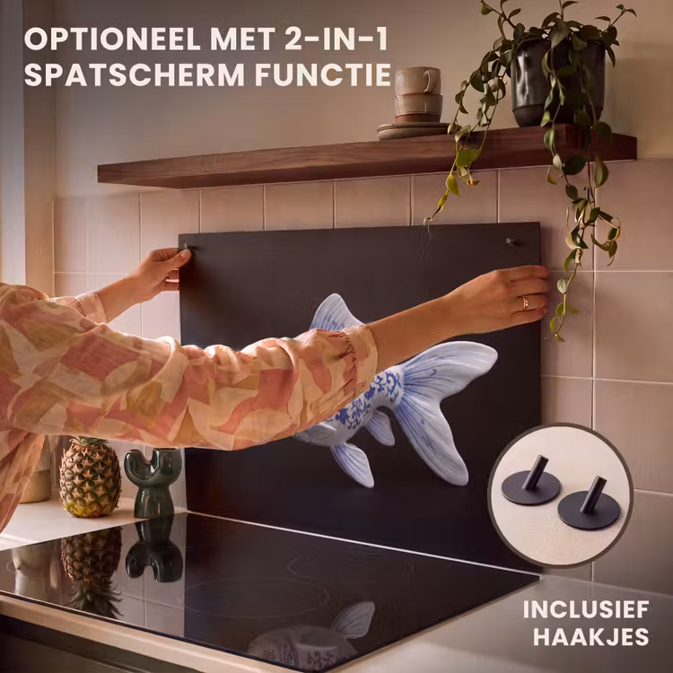 Inductie beschermer - Porselein - Goudvis - Delfts - Blauw — 10