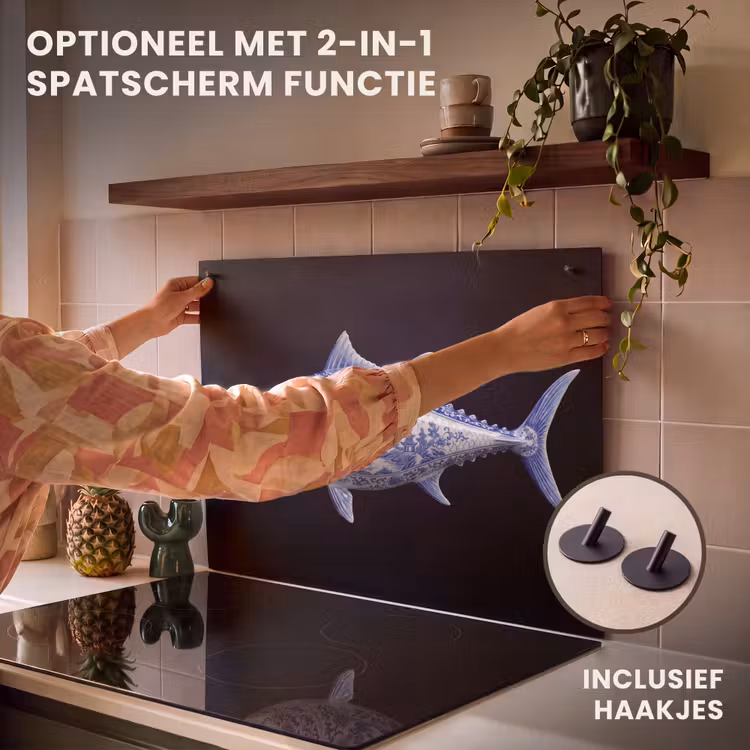 Inductie beschermer - Porselein - Tonijn - Delfts - Blauw — 10