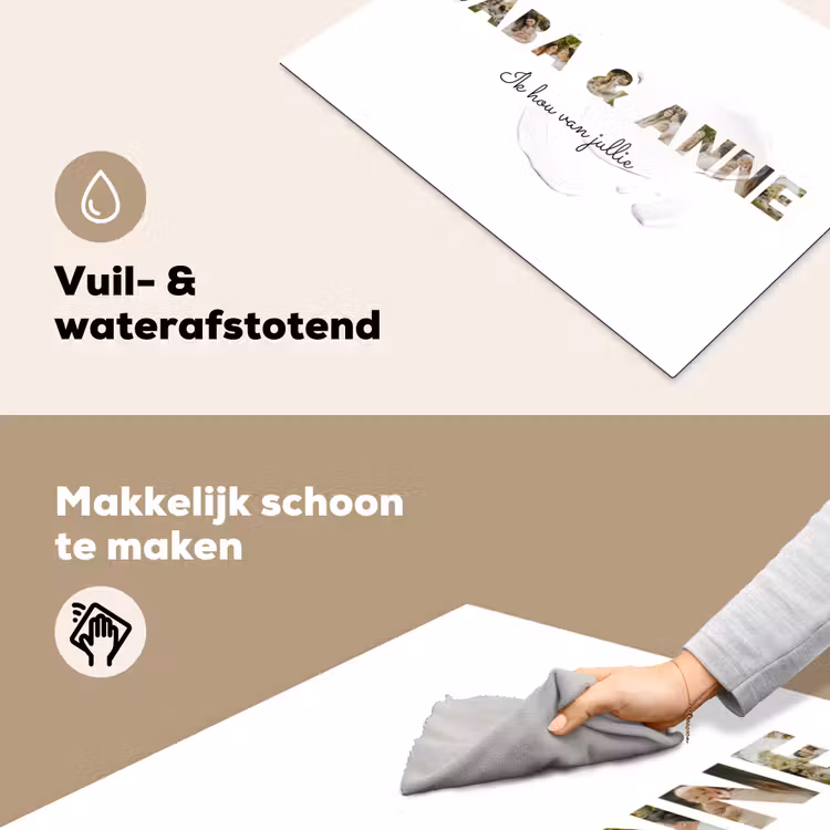 Gepersonaliseerde inductie beschermer - Baba & Anne - Lettercollage — 6