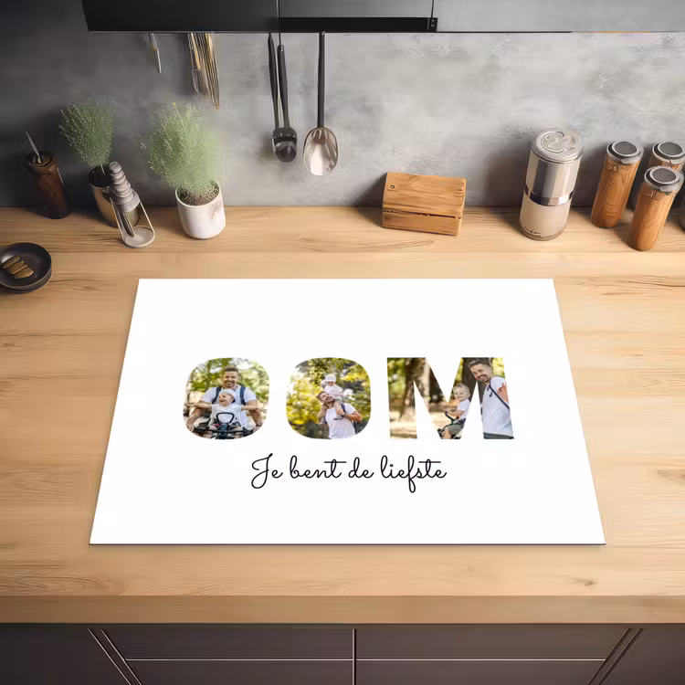 Gepersonaliseerde inductie beschermer - Oom - Lettercollage — 5