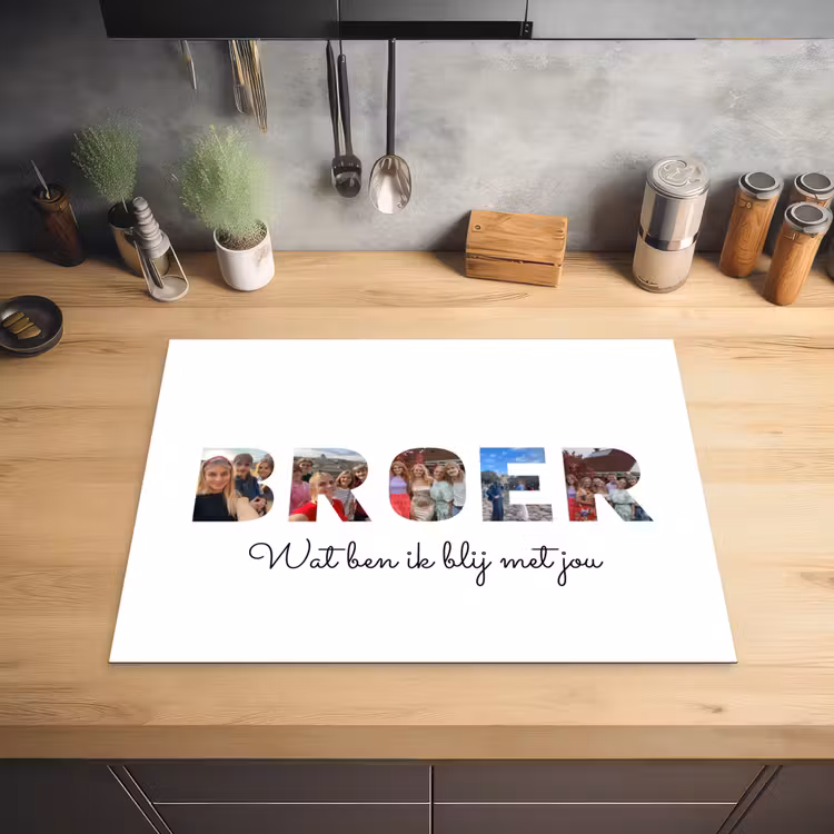 Gepersonaliseerde inductie beschermer - Broer - Lettercollage — 5