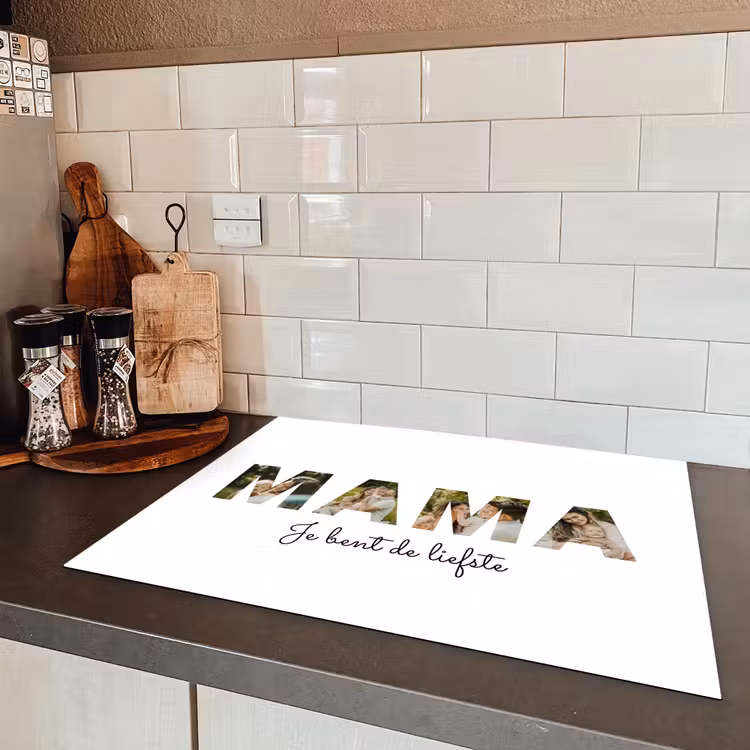 Gepersonaliseerde inductie beschermer - Mama - Lettercollage — 2
