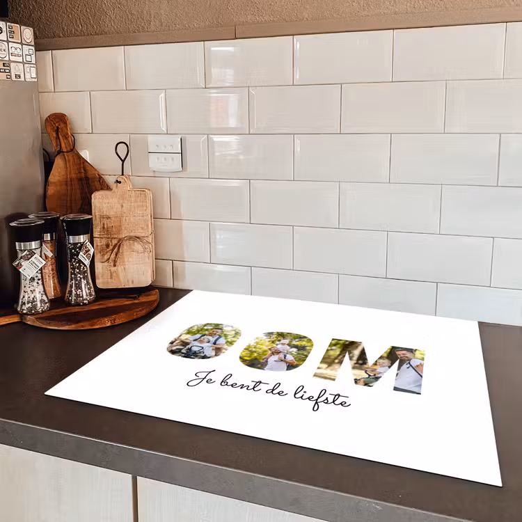 Gepersonaliseerde inductie beschermer - Oom - Lettercollage — 2