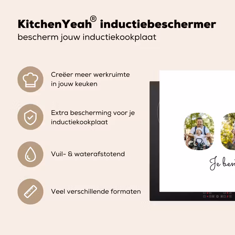 Gepersonaliseerde inductie beschermer - Oom - Lettercollage — 4