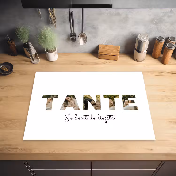 Gepersonaliseerde inductie beschermer - Tante - Lettercollage — 5