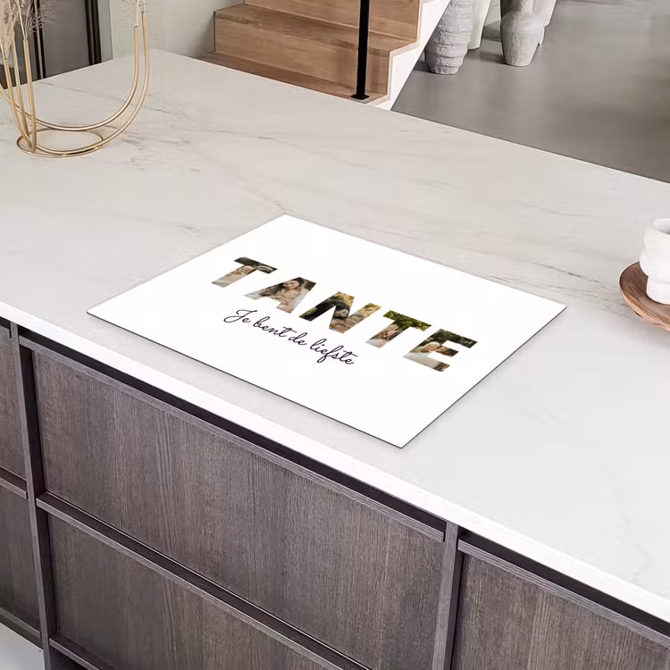 Gepersonaliseerde inductie beschermer - Tante - Lettercollage — 8