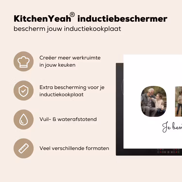 Gepersonaliseerde inductie beschermer - Opa - Lettercollage — 4