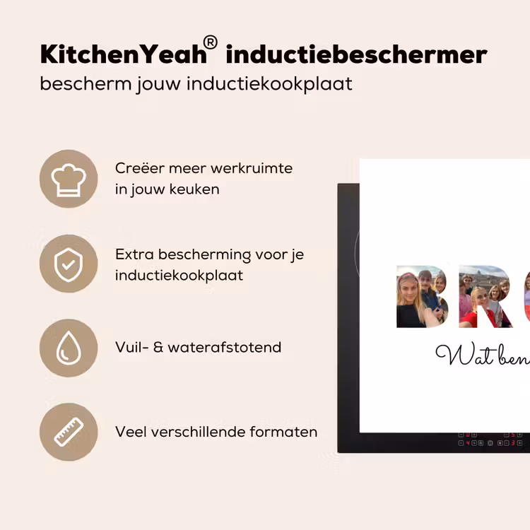 Gepersonaliseerde inductie beschermer - Broer - Lettercollage — 4