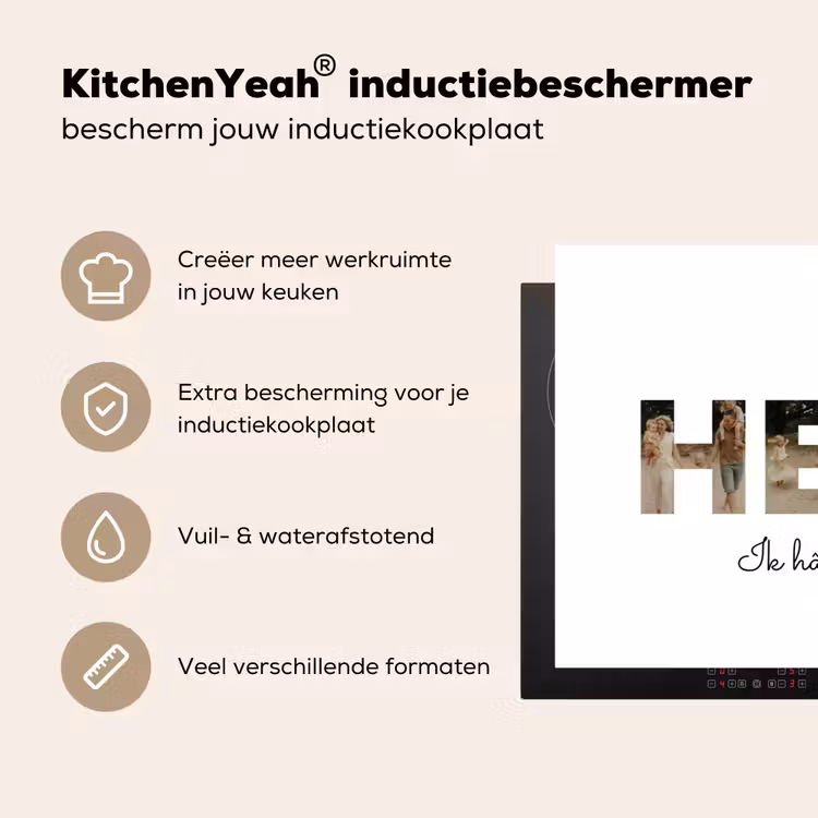 Gepersonaliseerde inductie beschermer - Heit - Lettercollage — 4